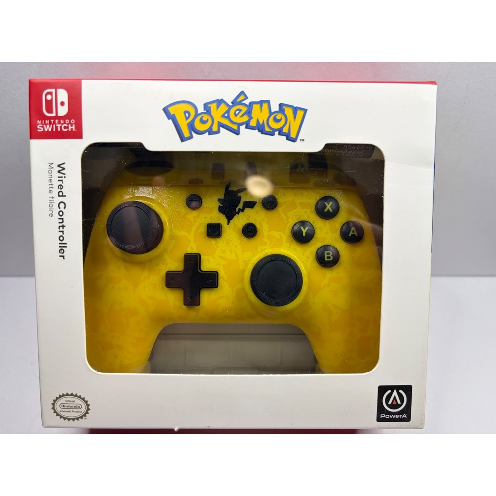 PowerA Nintendo Switch Wired Controller Pikachu Graffiti Yellow Pokemon 1511622